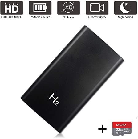 Hidden Camera Power Bank HD 1080P 5000mAh with 32GB Card -10 Hours Continuous Video Recording, Mini Security Wireless Camera-No WiFi Needed Nanny Camera No Audio