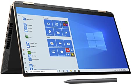 HP Spectre x360 15-eb0003na 15.6 Inch 4K Convertible Laptop with Stylus, Nightfall Black (Intel Core i7-1070H, 16 GB RAM, 512 GB SSD, NVIDIA GeForce GTX 1650 Graphics, 4 GB Dedicated, Windows 10 Home)