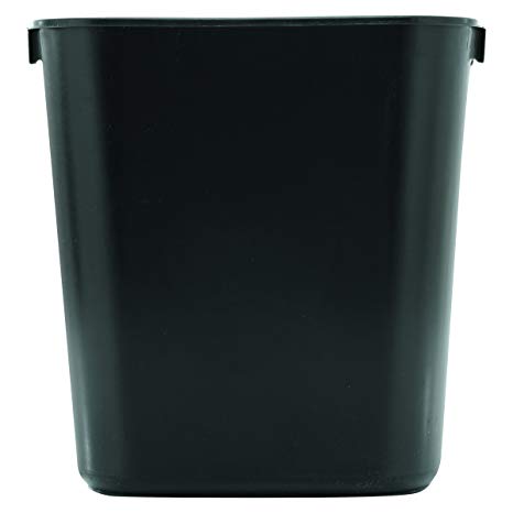 Rubbermaid Commercial Products FG295500BLA Plastic Resin Deskside Wastebasket, 3.5 Gallon/13 Quart, Black