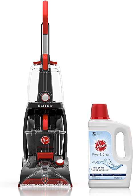 Hoover Power Scrub Elite Pet Carpet Cleaner with Free & Clean Carpet Cleaning Solution (50 oz), FH50251, AH30952