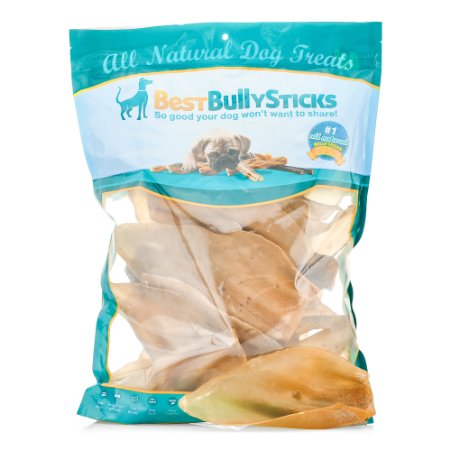 100% Natural Cow Ear Dog Treats by Best Bully Sticks (15 Pack)