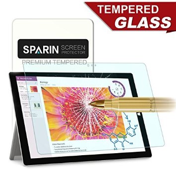 Sparin Surface 3 Screen Protector Tempered Glass Ultra Clear Bubble Free Protector for Microsoft Surface 3 108-Inch Not For Microsoft Surface Pro 3 12-Inch