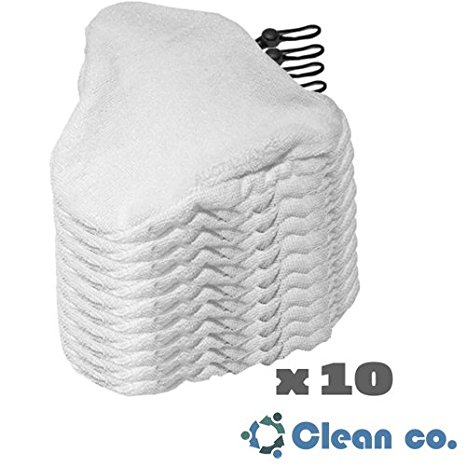 Clean Co 10 Replacement Pads Compatible with H2O H20 Steam Mop