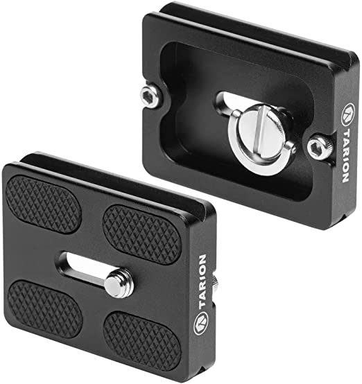 TARION 2 Pcs Camera Quick Release Plate 50mm Arca Swiss Plate with 1/4'' Screw for DSLR Camera Tripod Head