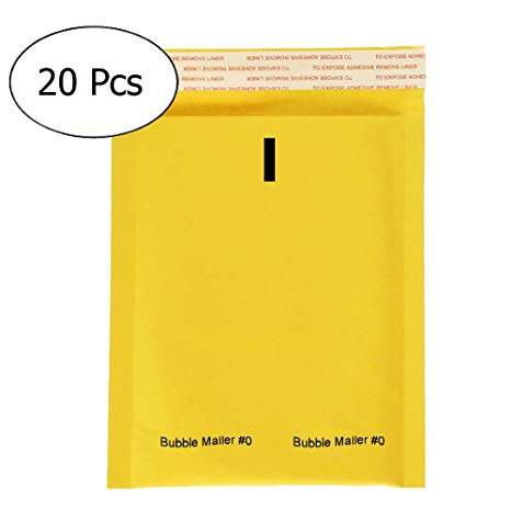 PandaSpa #0 6x10 Premium Kraft Bubble Mailers Gold Self Seal Padded Envelopes (Pack of 20)