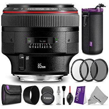 Canon EF 85mm f/1.2L II USM Lens w/ Essential Photography Bundle
