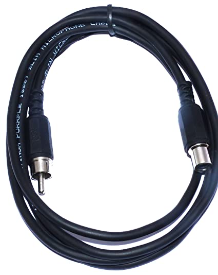 MA RCA Male to Female Video Audio Extender Jack/Plug/Wire for Television, DVD Player, 2m (Black)