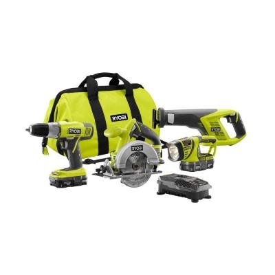 4 Tool Super Combo Kit, 18V Lithium-Ion, With IntelliPort Technology