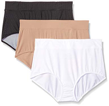 Warner's Women's Blissful Benefits No Muffin Top 3 Pack Brief Panty