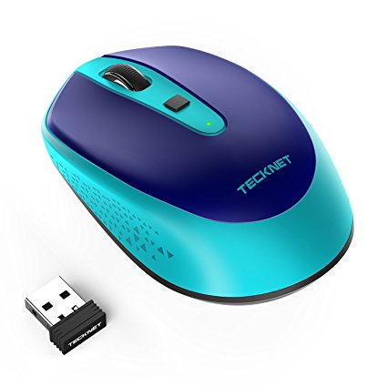 Wireless Mouse, TeckNet Omni Mini 2.4G Wireless Portable Mobile Computer Mouse Mice With 18 Month Battery Life, 2000 DPI 3 Adjustment Levels, USB Nano Receiver, Auto Sleeping Design