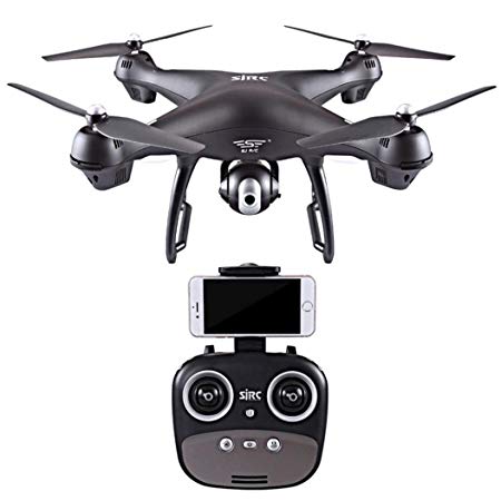 Professional Photography 1080P HD 120° wide-angle Camera Quadcopter - Headless Mode 2.4GHz GPS FPV Drone - S70W - WIFI real-time images by Perman (Black)