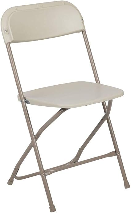 Flash Furniture 2 Pk. Hercules Series 650 lb. Capacity Premium Beige Plastic Folding Chair