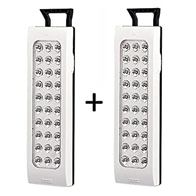 PaxMore 30 LEDs Rechargeable Emergency Light-White (Pack of 2)