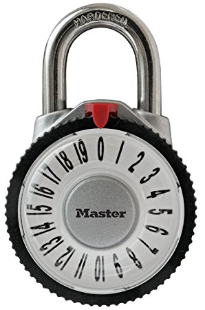 Master Lock 1588D Magnified Combination Lock, Assorted Colors, Blue/Red/Silver