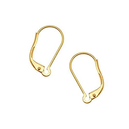 Beadaholique Earring Findings Lever Backs, 22K Gold Plated, Pair of 5
