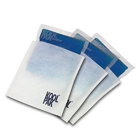 Koolpak Small Reusable Hot and Cold Ice Gel Pack 13cm x 14cm Triple   Free Sleeves