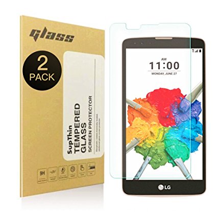 [2-Pack] LG G Stylo 2 / LG Stylo 2 /LG Stylo 2 Plus /MS550 Glass Screen Protector,SupThin LG G Stylo 2 / LG Stylo 2 Screen Protector Tempered Glass-Transparent -0.25mm Screen Protection HD Ultra Clear