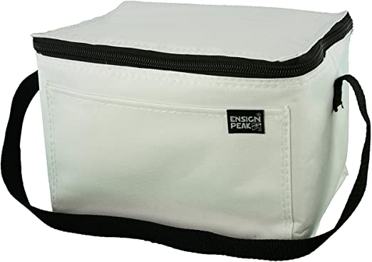 Ensign Peak Basic 6-can Insulated Cooler (White)