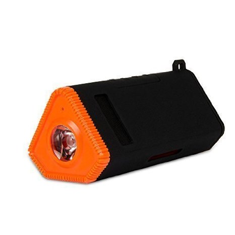 Kmashi Waterproof Bluetooth Speaker with 4800mAh External Battery and Flashlight