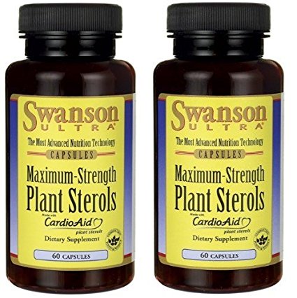 Swanson Ultra Maximum Strength Plant Sterols CardioAid (2 Bottles each of 60 Capsules)