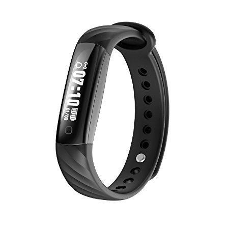 Fitness Tracker, OUMAX FIT T5A Fitness Tracker, Activity Tracker with Auto Sleep Monitor, Call and Text Alert, Tap Display, Multi Sport Management for iOS & Android Devices