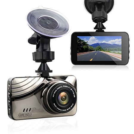 Dash Cam, Hexdeer Car Camera 2K Video 170 Wide Angle, Dashboard Camera Car DVR with 3.0" Screen. Supports  G-Sensor, WDR, Loop Recording