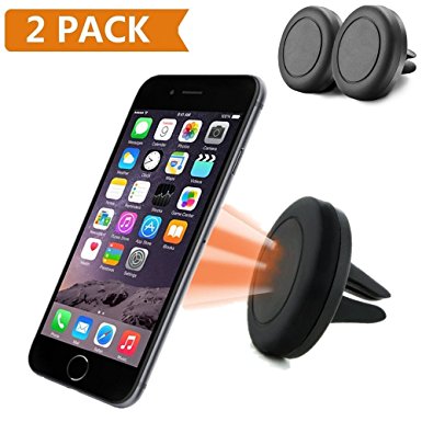 Car Mount, SUMOON Universal Air Vent Magnetic Car Mount Holder, for Cell Phones and Mini Tablets (2 PACK)