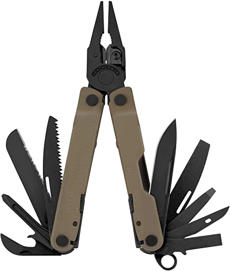 LEATHERMAN, Rebar Multitool with Premium Replaceable Wire Cutters and Saw, Coyote Tan with Nylon Sheath