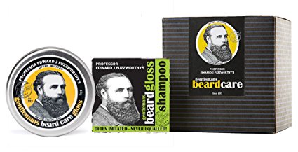 Beard Care Kit Professor Fuzzworthy Beard Gloss Balm & New Apple Cider Tonic Beard Shampoo Bar | 100% Natural | Organic Essential & Kunzea Oils | Leatherwood Honey from Tasmania Australia