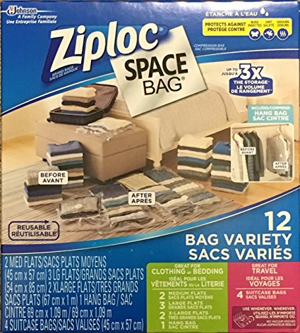 Ziploc Space Bag, 12 Vacuum Bag Variety