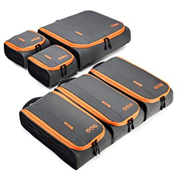 BAGSMART Packing Cubes, 6 Sets Travel Bag Cube Organizer with Framed Design Fit Perfectly in Carry on Luggage, 3 Sizes