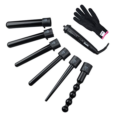 Hair Wand Set, Zealite 6 in 1 Curling Iron Wand Set With 6 Interchangeable Ceramic Barrels and Heat Protective Glove