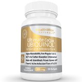 Ultimate CoQ10 UBIQUINOL 100 mg - Supreme Cardiovascular Antioxidant and Anti-Aging Supplement - Over 4X More Effective Than Regular CoQ10 - Pure Kaneka QH - 60 Softgels - Benefit Your Heart Brain Energy and Overall Health Now