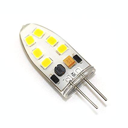 Reelco 6-Pack G4 Dimmable LED Mini Bi-pin Base Light Bulb AC DC 12V 3Watts Warm White 3000K 20W G4 Halogen Bulb Replacement