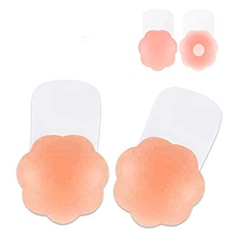 MITALOO Adhesive Silicone Reusable Breast Lift Nipple Cover Pasties for Women