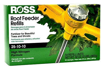 Ross Tree & Shrubs Fertilizer Refills for Ross Root Feeder, 25-10-10 (Ideal for Watering During Droughts), 54 Refills