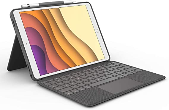 Logitech Combo Touch for iPad Air (3rd generation) and iPad Pro 10.5-inch keyboard case with a trackpad, wireless keyboard and Smart Connector technology – Graphite