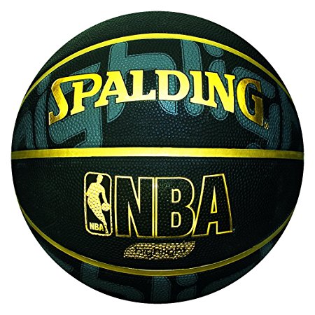 Spalding NBA Highlight Outdoor Basketball, Size 7 (Black)