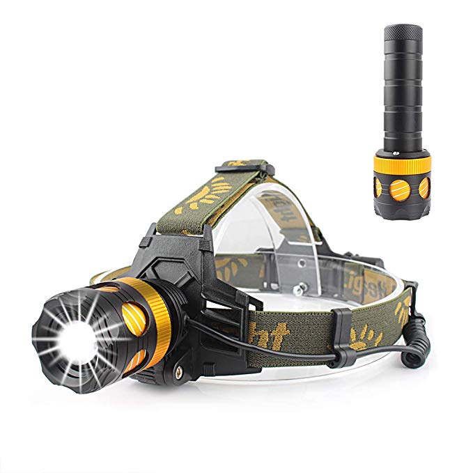 CiSiRUN Headlamp 8 Hours Working Time,3 Modes Weatherproof Head Lamp for Biking, Cycling, Climbing, Camping, Dog Walking, Hiking, Fishing,Riding, Running and Other Outdoor and Indoor Activities