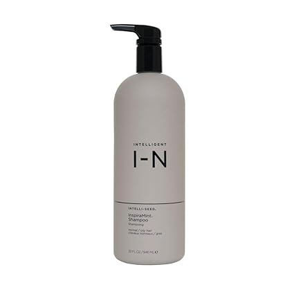 Intelligent Nutrients InspiraMint Invigorating Shampoo - Formerly Harmonic Invigorating Shampoo - Infused with Peppermint Oil & Spearmint Oil - New Look, Same Tingle (32 oz)