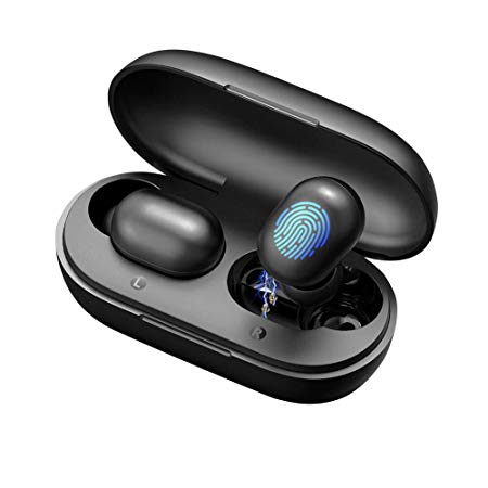 5.0 True Wireless Earbuds, Jeabo GT1 Headphones with Easy Connection,Smart Touch Control,7. 2mm Dynamic Driver,IPX5 Waterproof,Total 12H Playtime