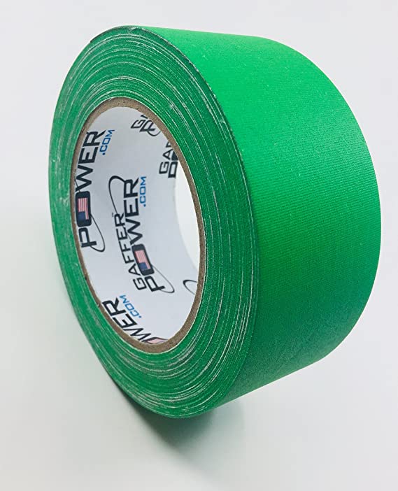 Real Professional Grade Gaffer Tape by Gaffer Power, Made in The USA, Heavy Duty Gaffers Tape, Non-Reflective, Multipurpose. (2 Inches x 30 Yards, Chrome Green)