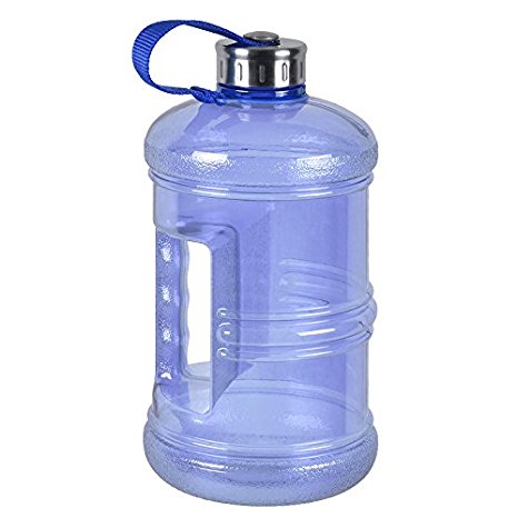 2.3 Liter BPA-Free Water Bottle with Stainless Steel Cap - Dark Blue