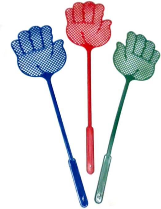 OTC Set of 3 Hand Shaped Fly Swatters in Assorted Colors