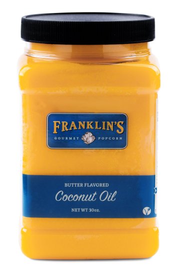 Butter Flavored Coconut Oil by Franklin's Gourmet Popcorn. 30 oz Tub.