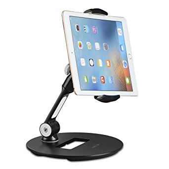 Suptek 360 Degree Adjustable Stand/Holder for Tablets & iPad iPhone Samsung Asus Tablet Smartphone and more up to 13 inches Black YF108D