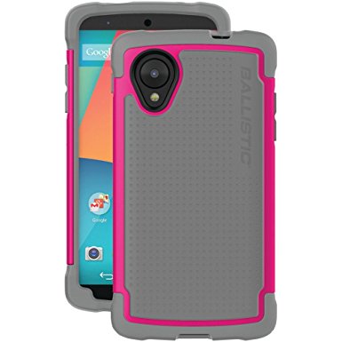 Ballistic SG Case for LG Nexus 5 - Retail Packaging - Gray/Pink