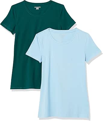 Amazon Essentials Women's Classic-Fit Short-Sleeve Crewneck T-Shirt, Multipacks