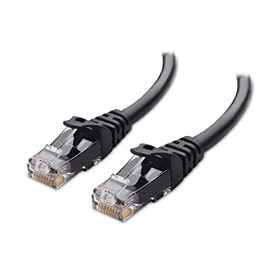 Cable Matters 10Gbps Snagless Cat 6 Ethernet Cable 3 ft (Cat 6 Cable, Cat6 Cable, Internet Cable, Network Cable) in Black