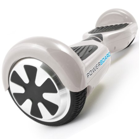 Powerboard by HOVERBOARD - (SAFE UL 2272 CERTIFIED) White - 2 Wheel Self Balancing Scooter with LED Lights - Hands Free Battery Powered Electric Motor --Personal Transporter - USA Company